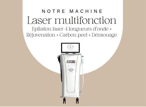 Machine laser multifonction épilation définitive, détatouage, carbon peel 4 longueur d'onde